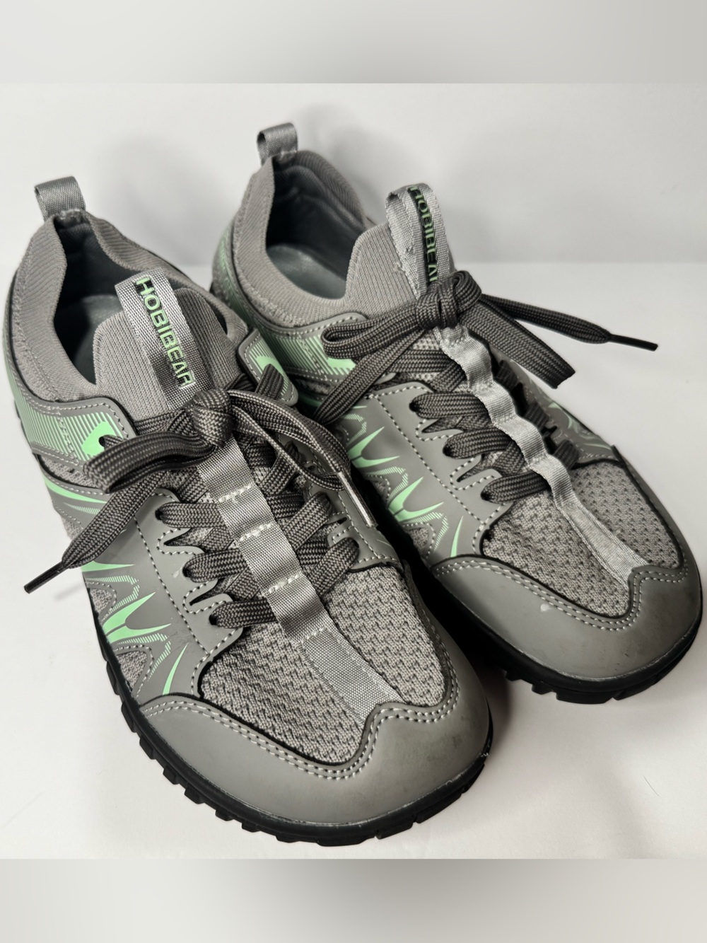 Hobibear Barefoot Minimalist Trail Shoes Gray Mint Wide Toe Box Women’s 8.5